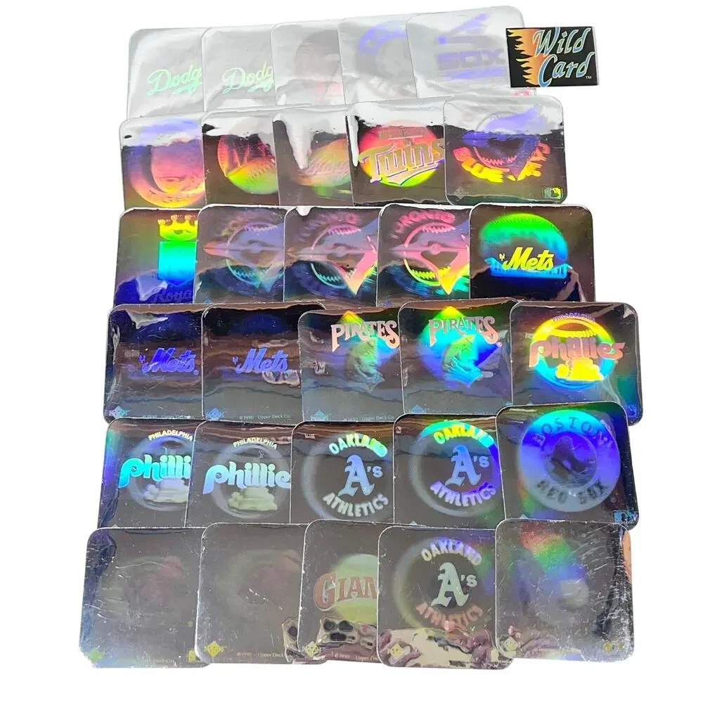 Upper Deck Major League Baseball Team Logo Hologram Stickers Lot of 30 MLB Teams